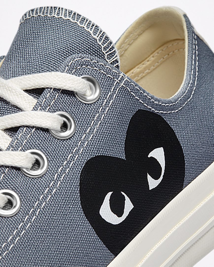 Tenisi Barbati Converse x Comme des Garçons PLAY Chuck 70 Gri Negrii | RO GV13CH876